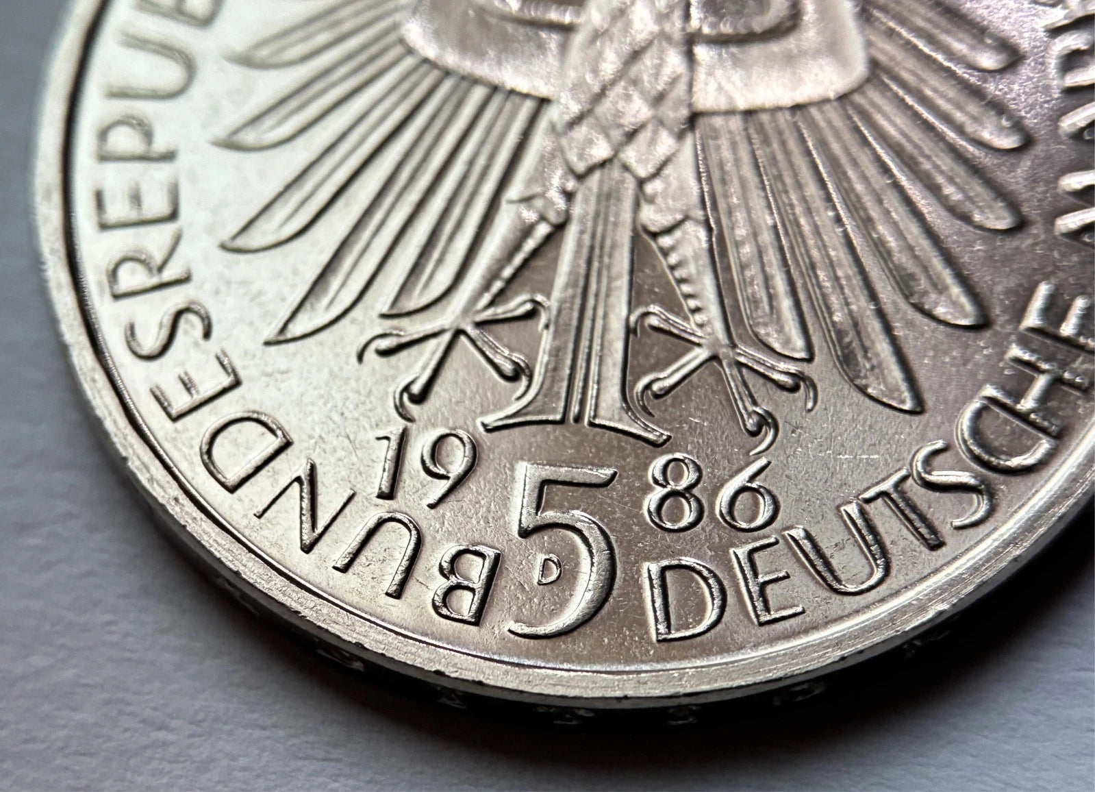5 DM 1986 D | BRD | 600 Jahre Universität Heidelberg Gedenkmünze