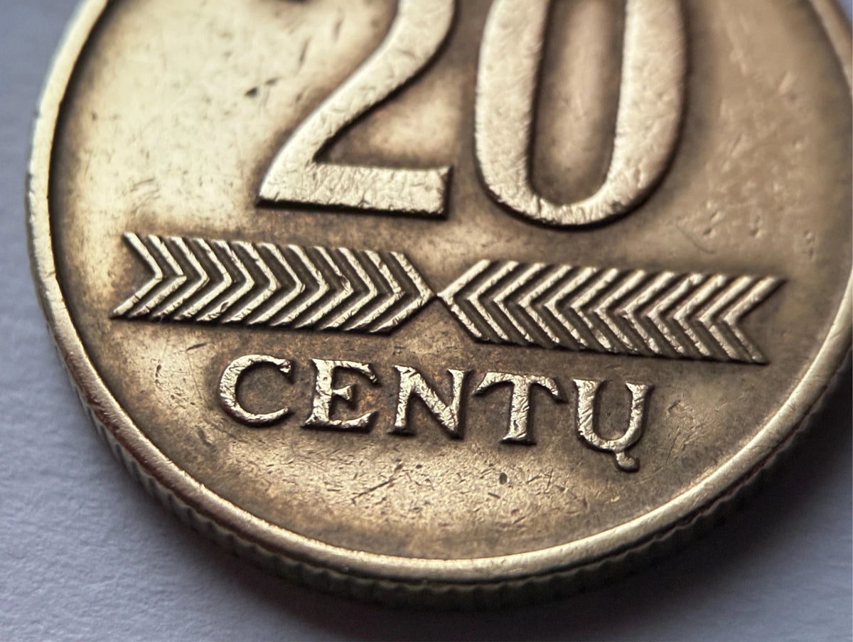 20 Centų 1997 | Litauen | Vytis Ritter | Nickel-Messing Münze | schön