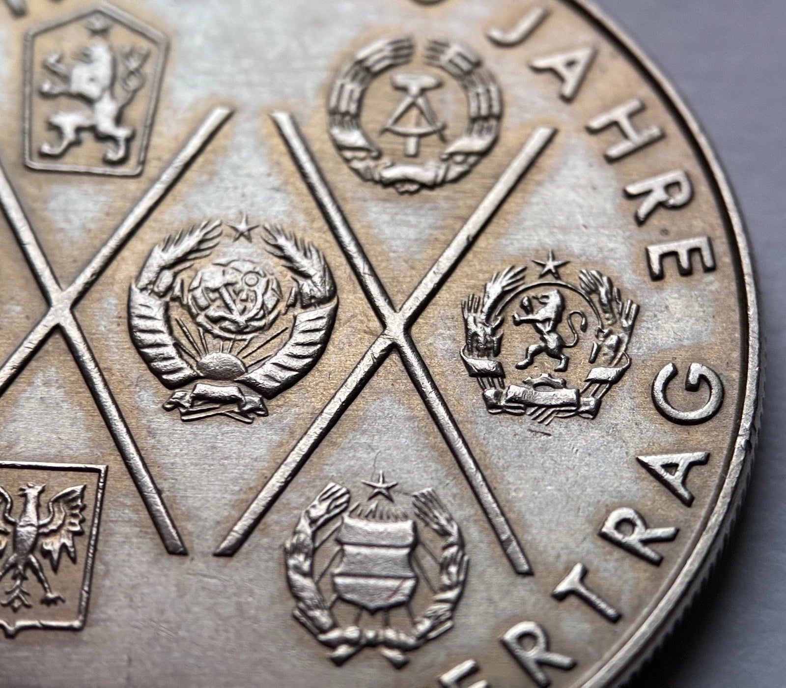 10 Mark 1975 A | Deutsche Demokratische Republik (DDR) | 20 Jahre Warschauer Vertrag | Kupfer-Zink-Nickel | Gedenkmünze | sehr schön