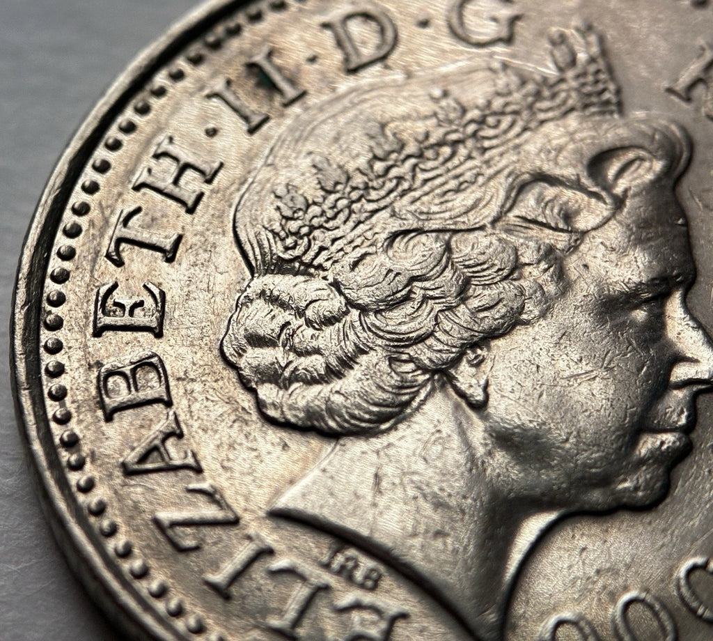 10 Pence 2000 | Großbritannien | Elizabeth II. | gekrönter Löwe | Kupfer-Nickel Münze