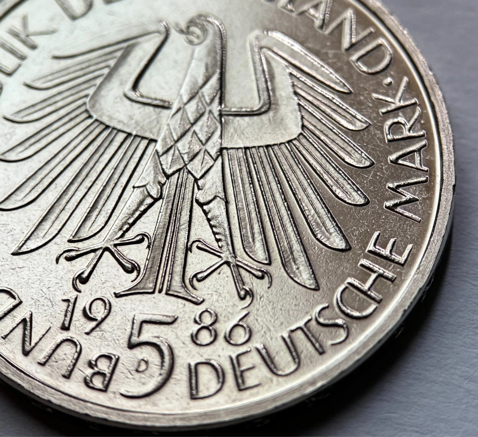 5 DM 1986 D | BRD | 600 Jahre Universität Heidelberg Gedenkmünze