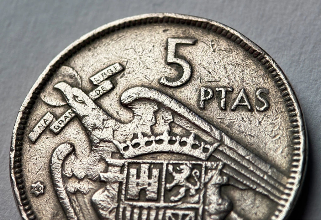 5 Peseten 1957 *60 | Spanien | Francisco Franco | Kupfer-Nickel Münze | schön