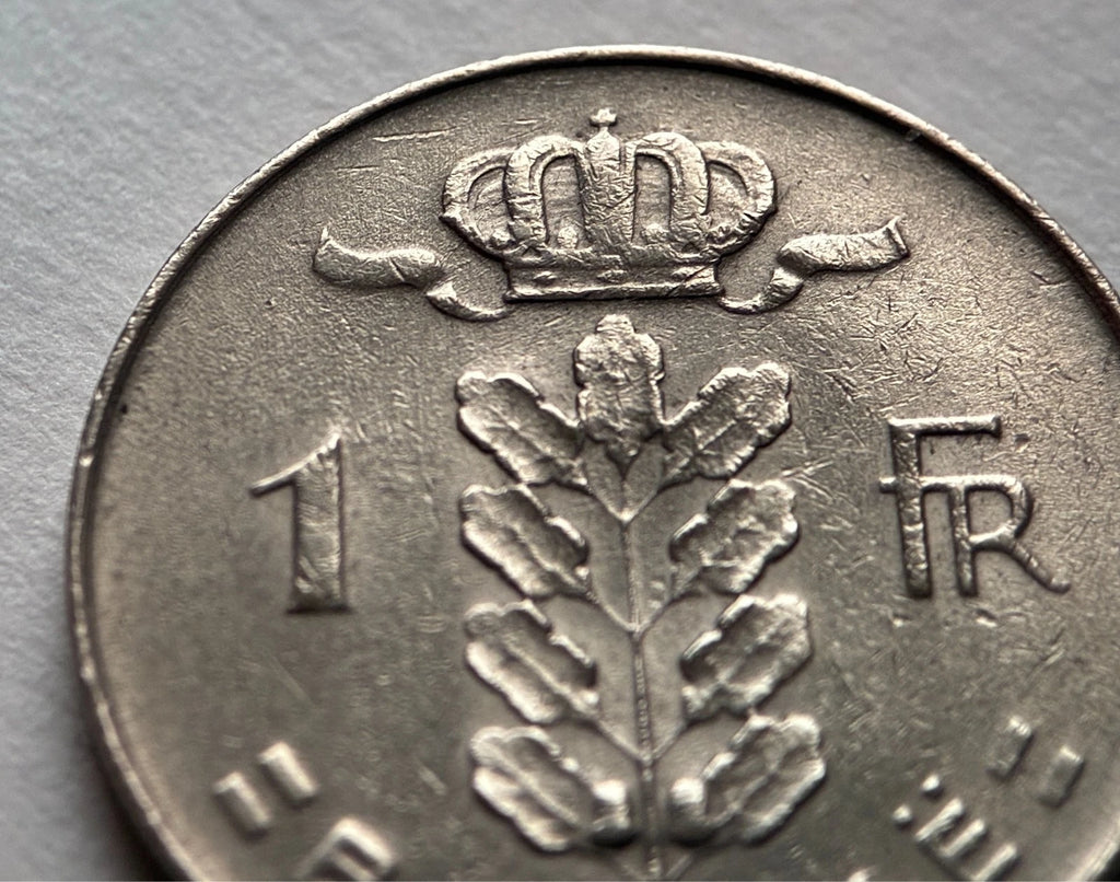 1 Franc Belgien 1973 | Ceres-Kopf & Eichenzweig | BELGIË | Münze