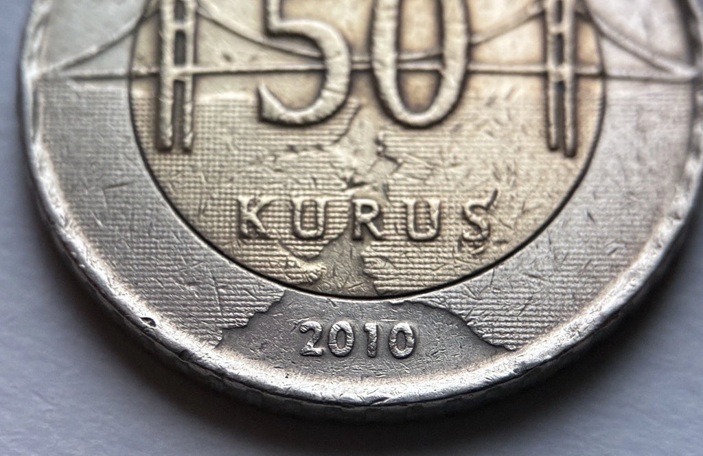 50 Kuruş Turquie 2010 Bimétal | Atatürk | Pont du Bosphore