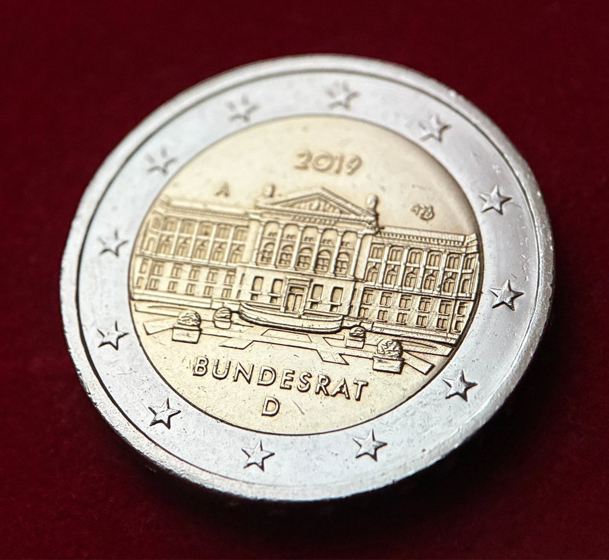 2 Euro 2019 A | Deutschland | 70 Jahre Bundesrat | Bi-Metall Gedenkmünze | schön