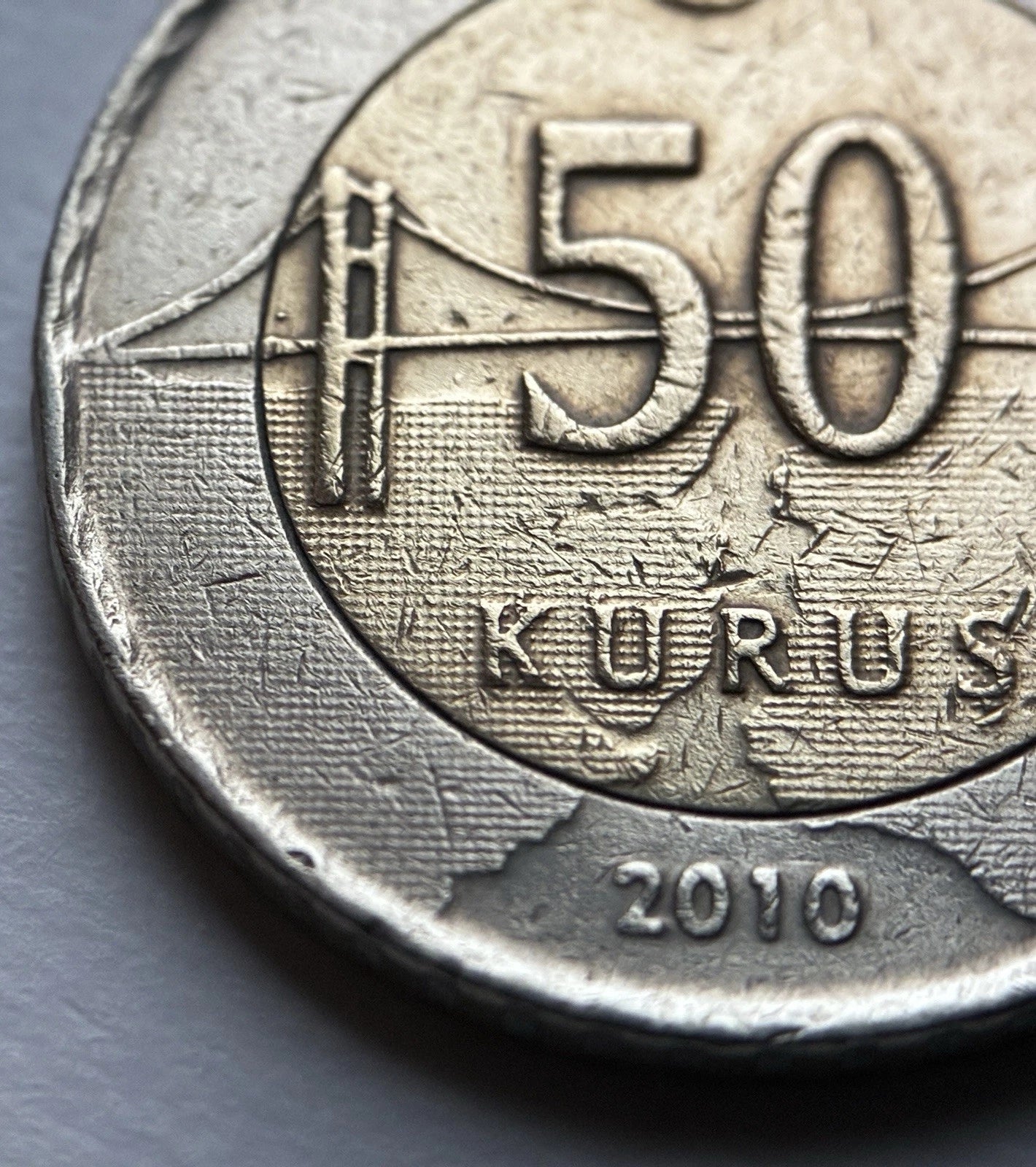 50 Kuruş Turquie 2010 Bimétal | Atatürk | Pont du Bosphore