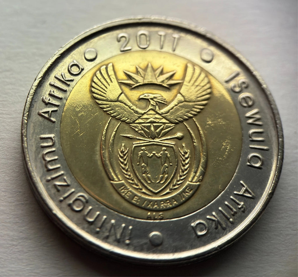 5 Rand 2011 | Südafrika | Gnu (Wildtier) | Bi-Metall Münze | schön