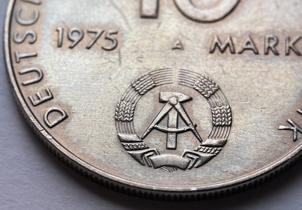 10 Mark 1975 A | Deutsche Demokratische Republik (DDR) | 20 Jahre Warschauer Vertrag | Kupfer-Zink-Nickel | Gedenkmünze | sehr schön