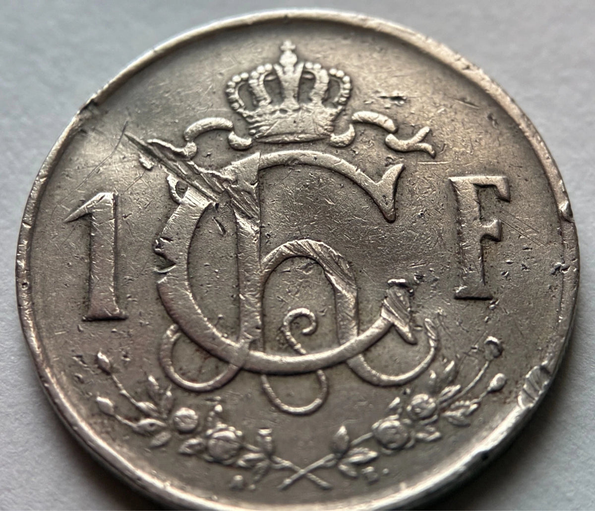 1 Franc 1952 | Luxemburg | „Feierstëppler“ | Großherzogin Charlotte | Kupfer-Nickel-Münze | schön