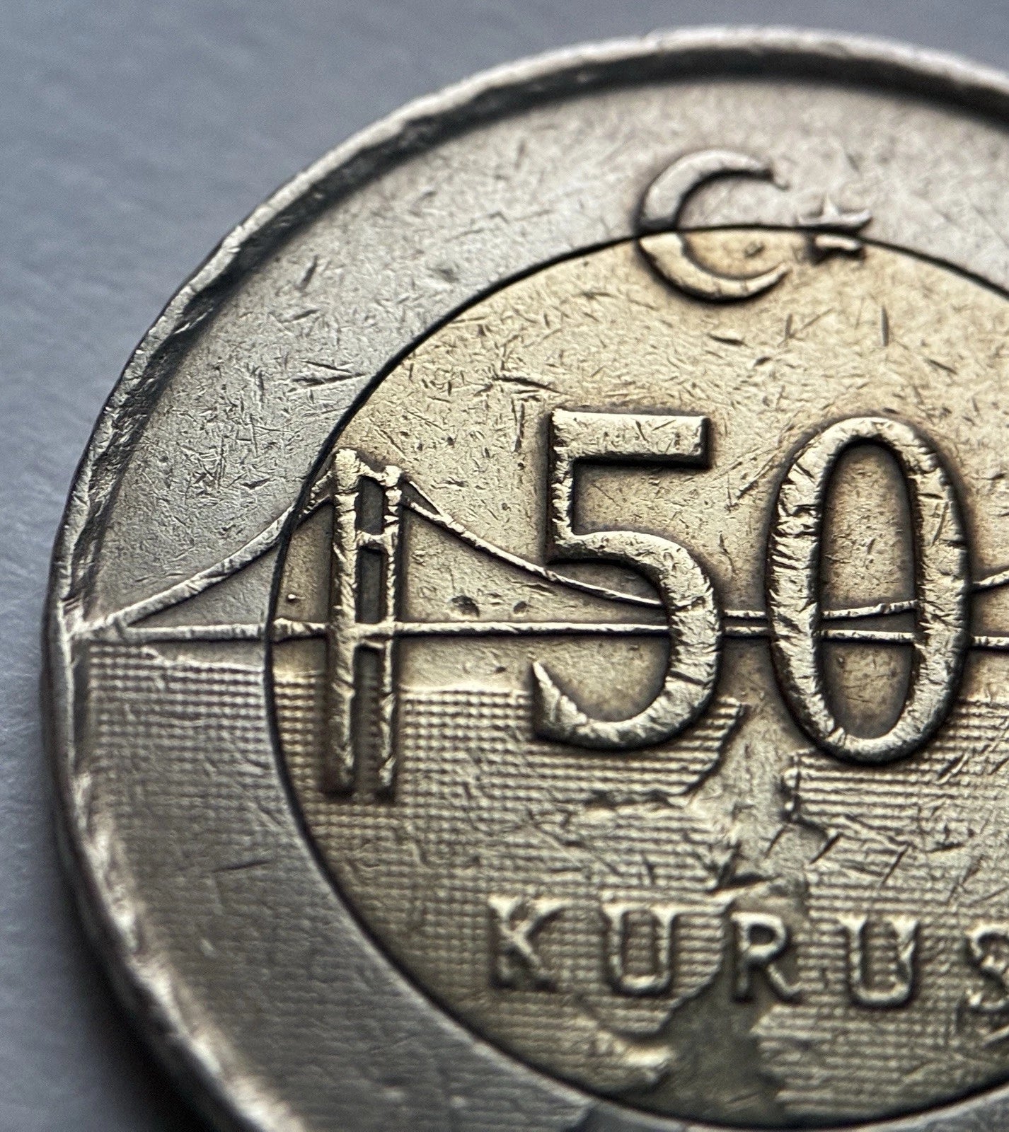 50 Kuruş Turquie 2010 Bimétal | Atatürk | Pont du Bosphore