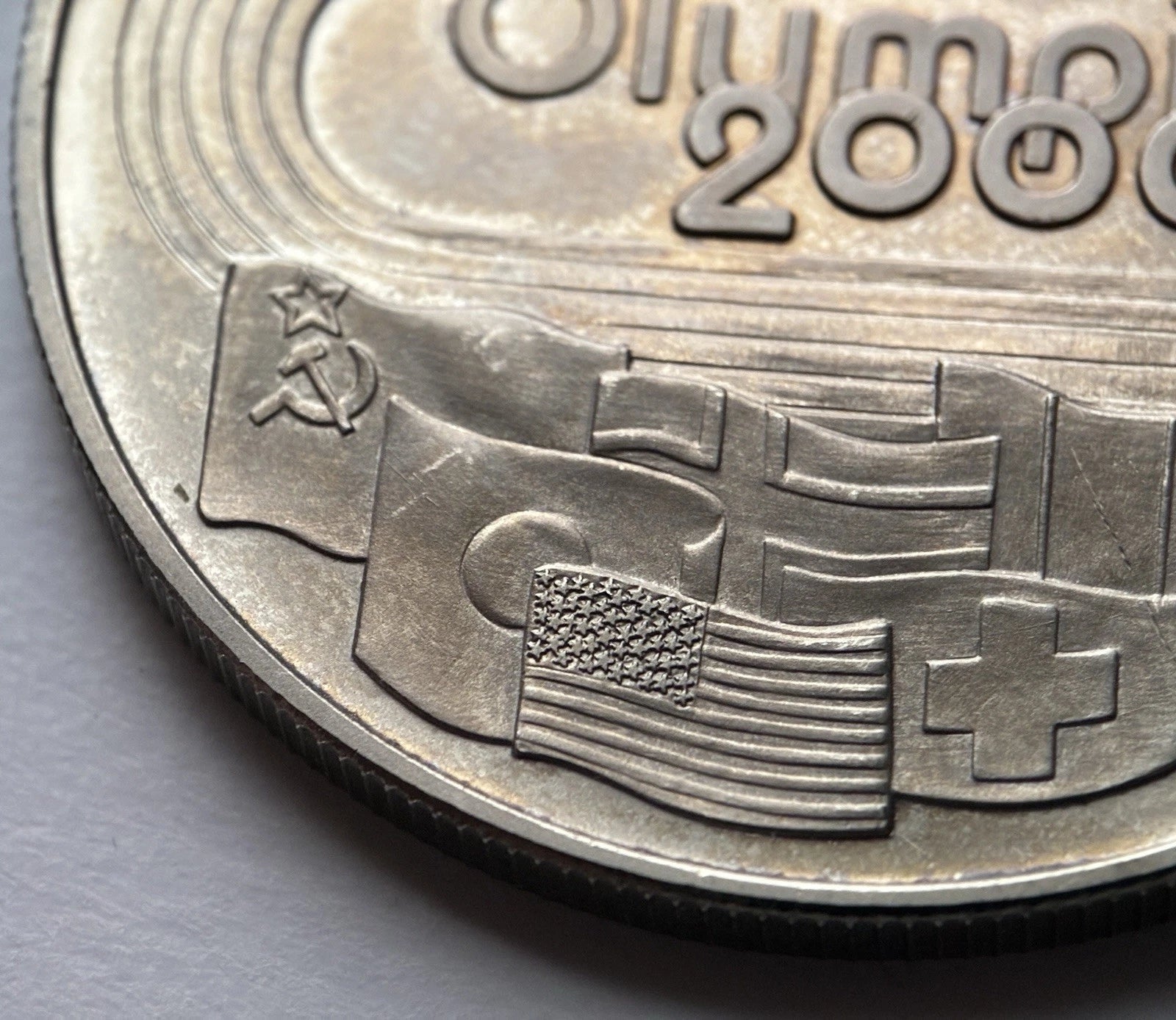Gedenkmedaille Olympia 2000 – XXVII. Olympische Spiele für Berlin | Berliner Bär & Länderflaggen