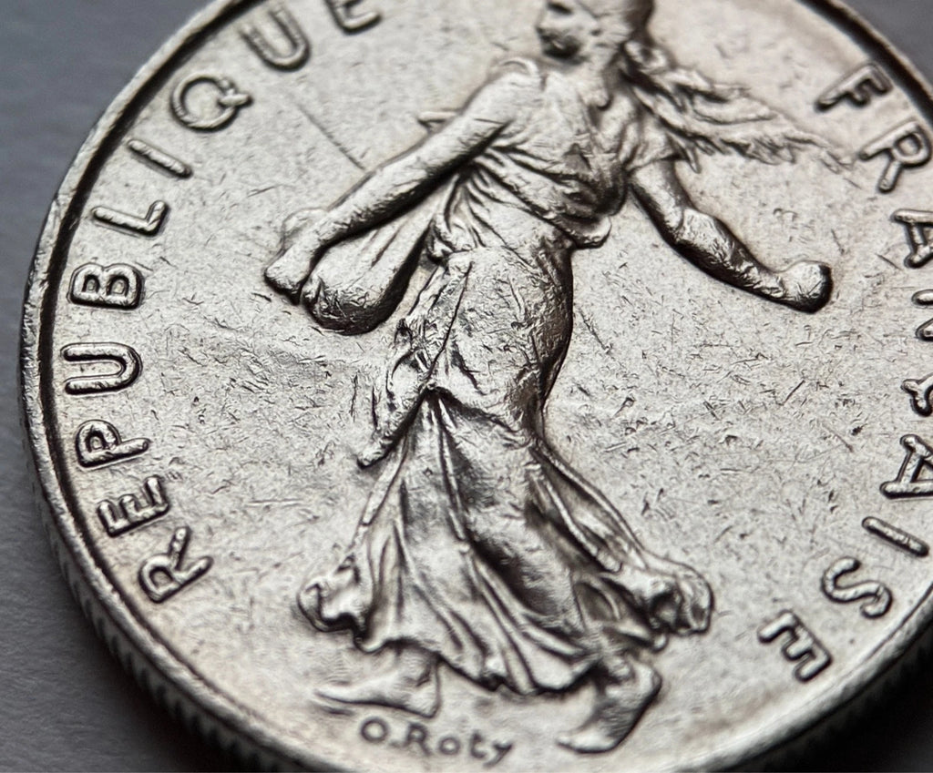 1/2 Franc 1984 | Frankreich | La Semeuse | Nickel-Münze | sehr schön