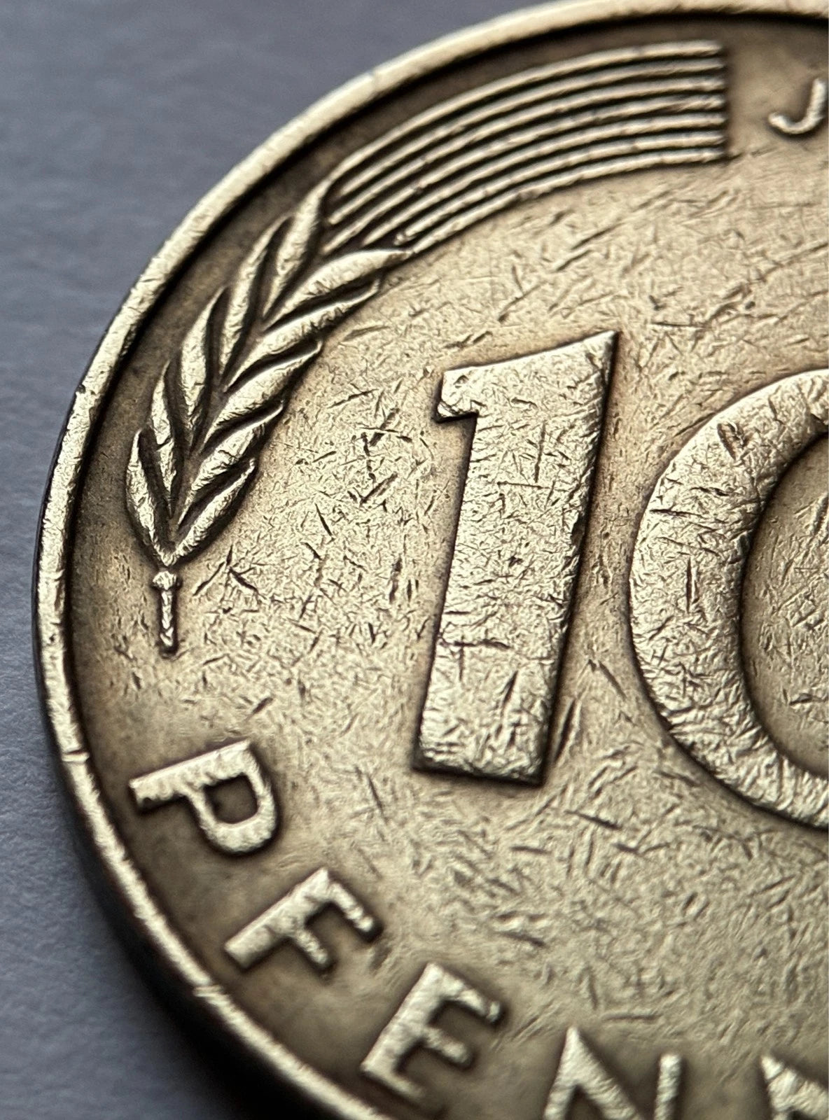 10 Pfennig 1972 J | Bundesrepublik Deutschland (BRD) | Eichenlaub & Ähren | Vermessingter Stahl Münze | schön
