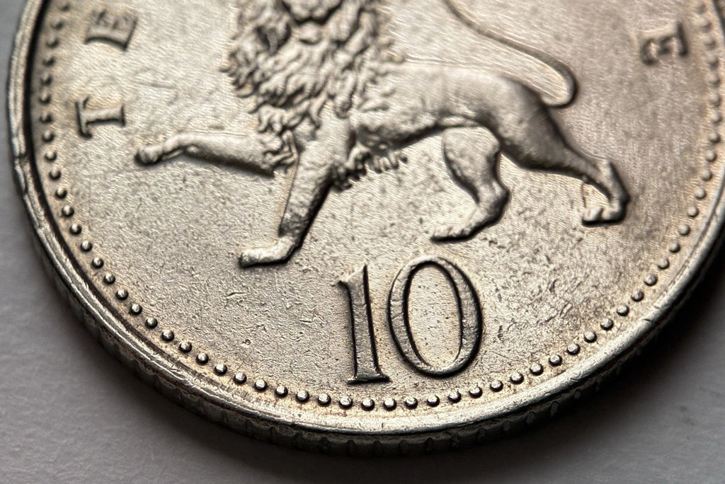 10 Pence 2000 | Großbritannien | Elizabeth II. | gekrönter Löwe | Kupfer-Nickel Münze