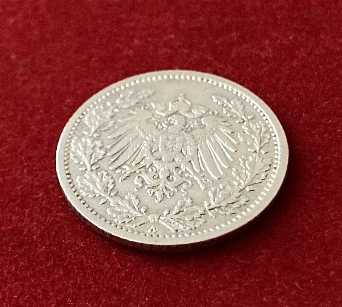1/2 Mark 1909 A | Deutsches Reich | 900er Silbermünze | Historische Münze | vorzüglich