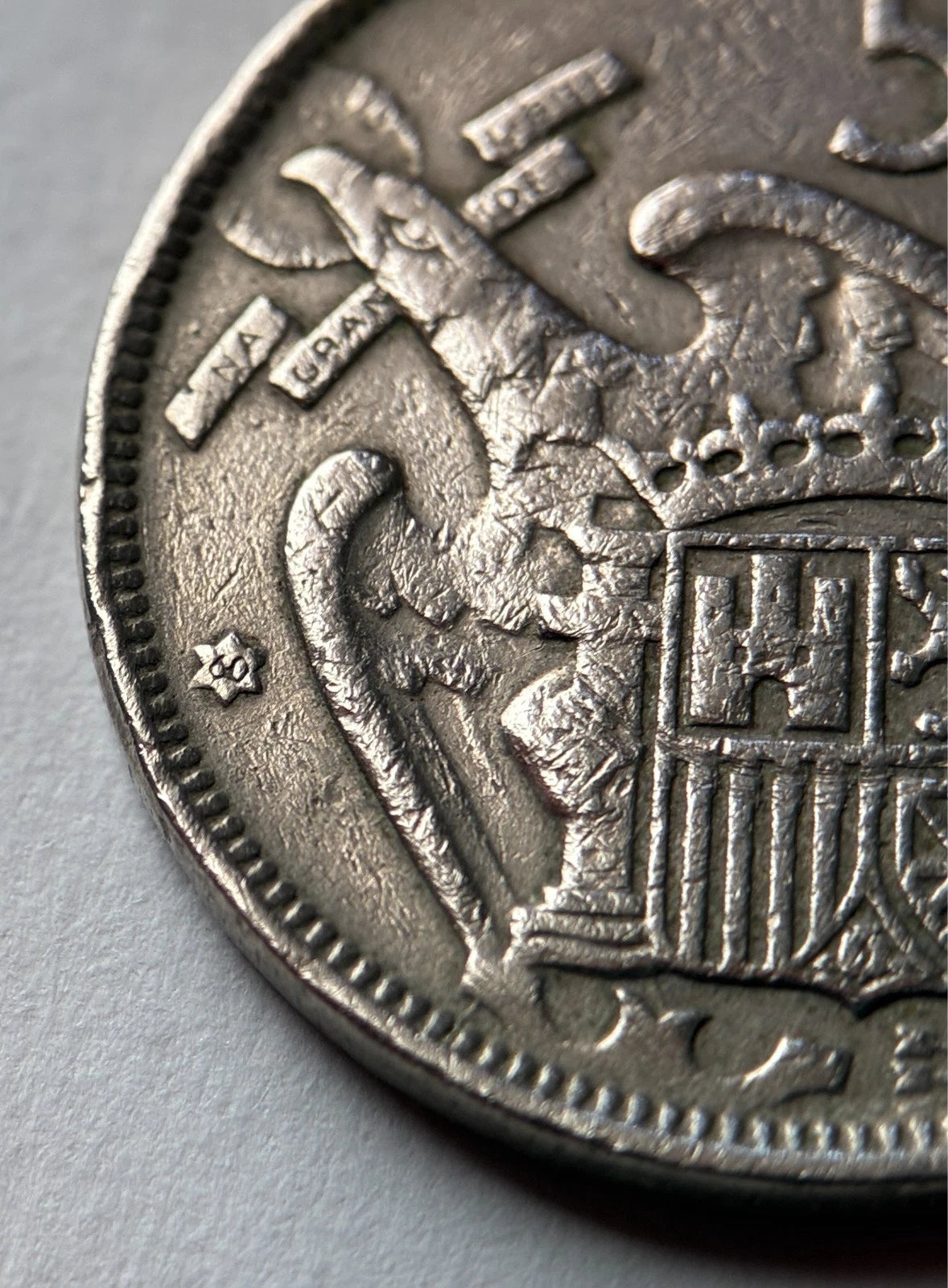 5 Peseten 1957 *60 | Spanien | Francisco Franco | Kupfer-Nickel Münze | schön