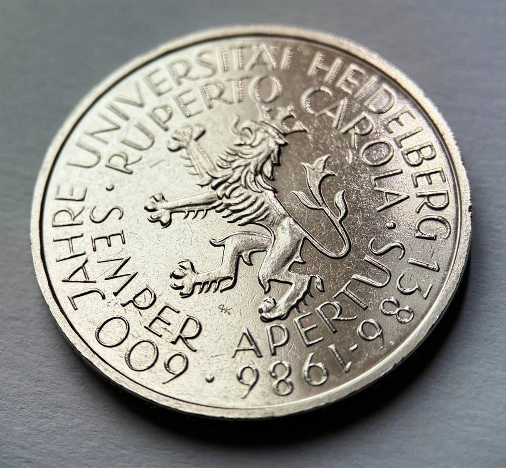 5 DM 1986 D | BRD | 600 Jahre Universität Heidelberg Gedenkmünze