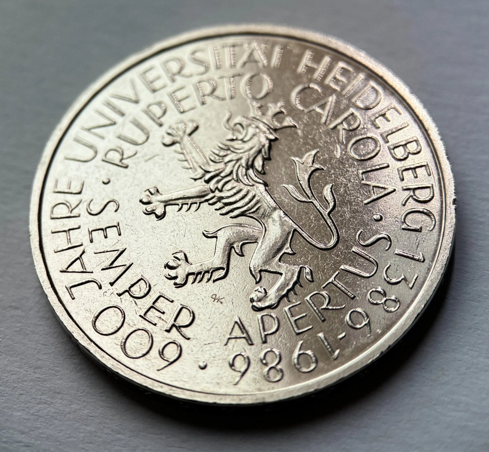 5 DM 1986 D | BRD | 600 Jahre Universität Heidelberg Gedenkmünze