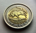 5 Rand 2011 | Südafrika | Gnu (Wildtier) | Bi-Metall Münze | schön