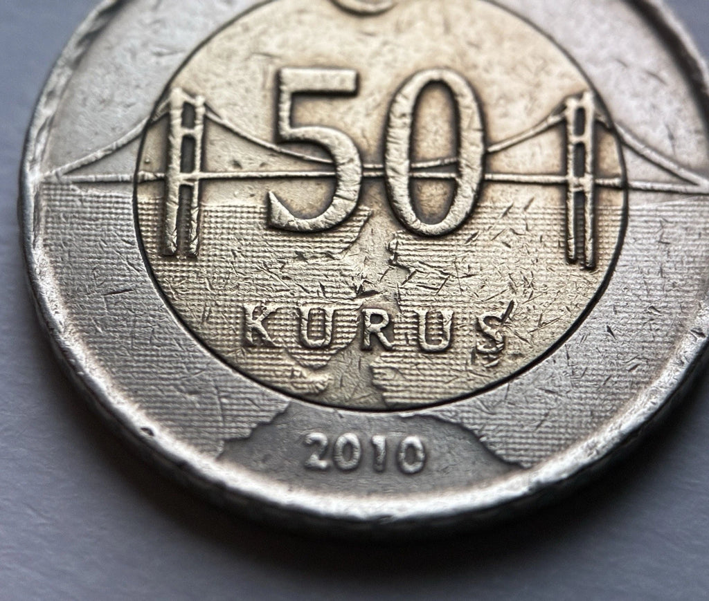 50 Kuruş Turquie 2010 Bimétal | Atatürk | Pont du Bosphore