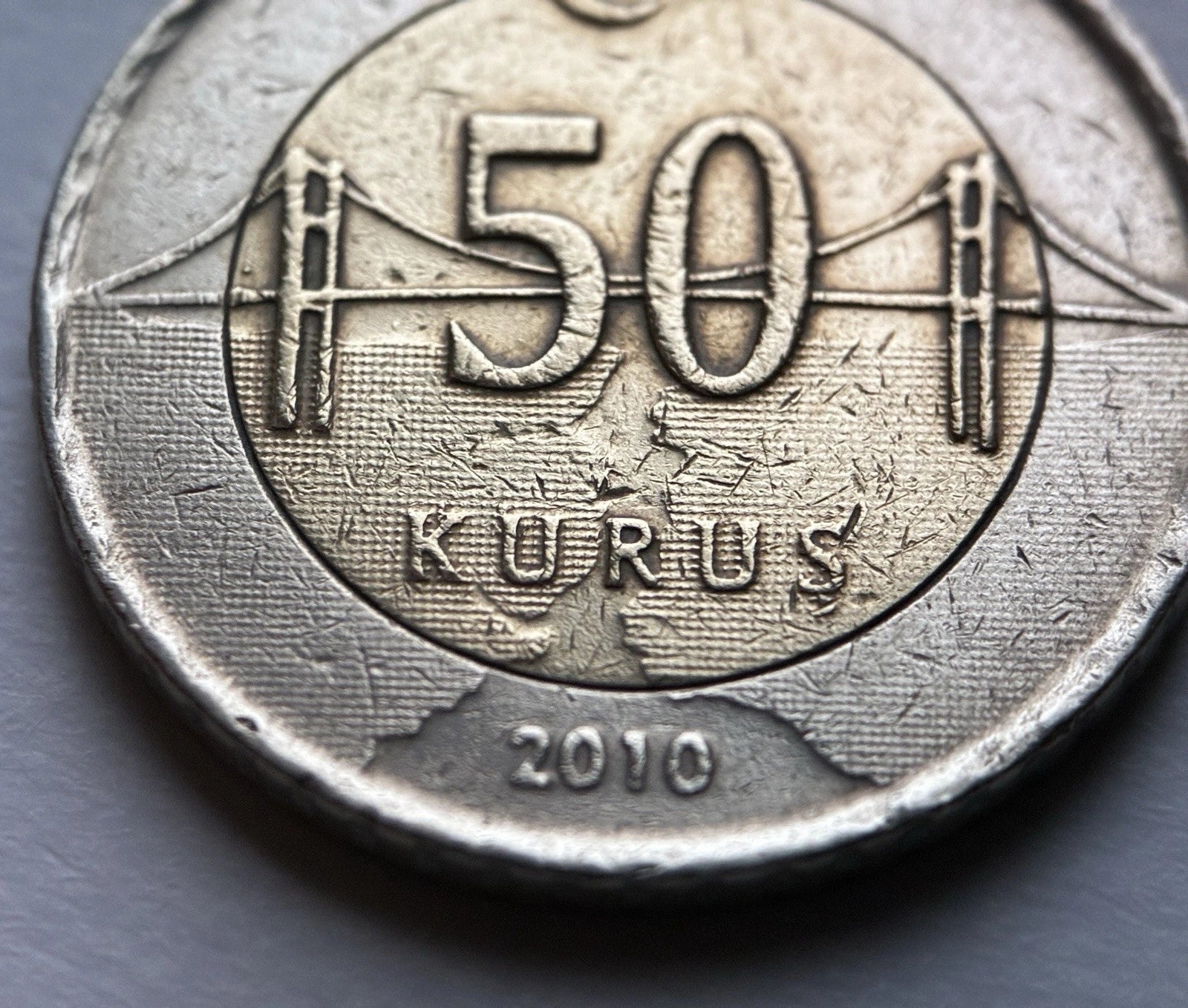 50 Kuruş Turquie 2010 Bimétal | Atatürk | Pont du Bosphore