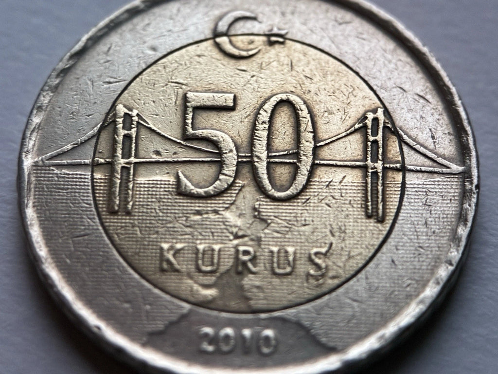 50 Kuruş Turquie 2010 Bimétal | Atatürk | Pont du Bosphore