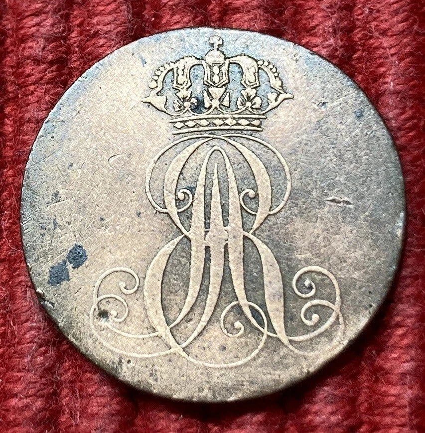 1 Pfennig 1842 S | Hannover | Gekröntes Monogramm | Kupfer-Münze