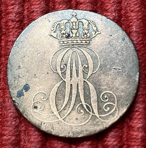 1 Pfennig 1842 S | Hannover | Gekröntes Monogramm | Kupfer-Münze