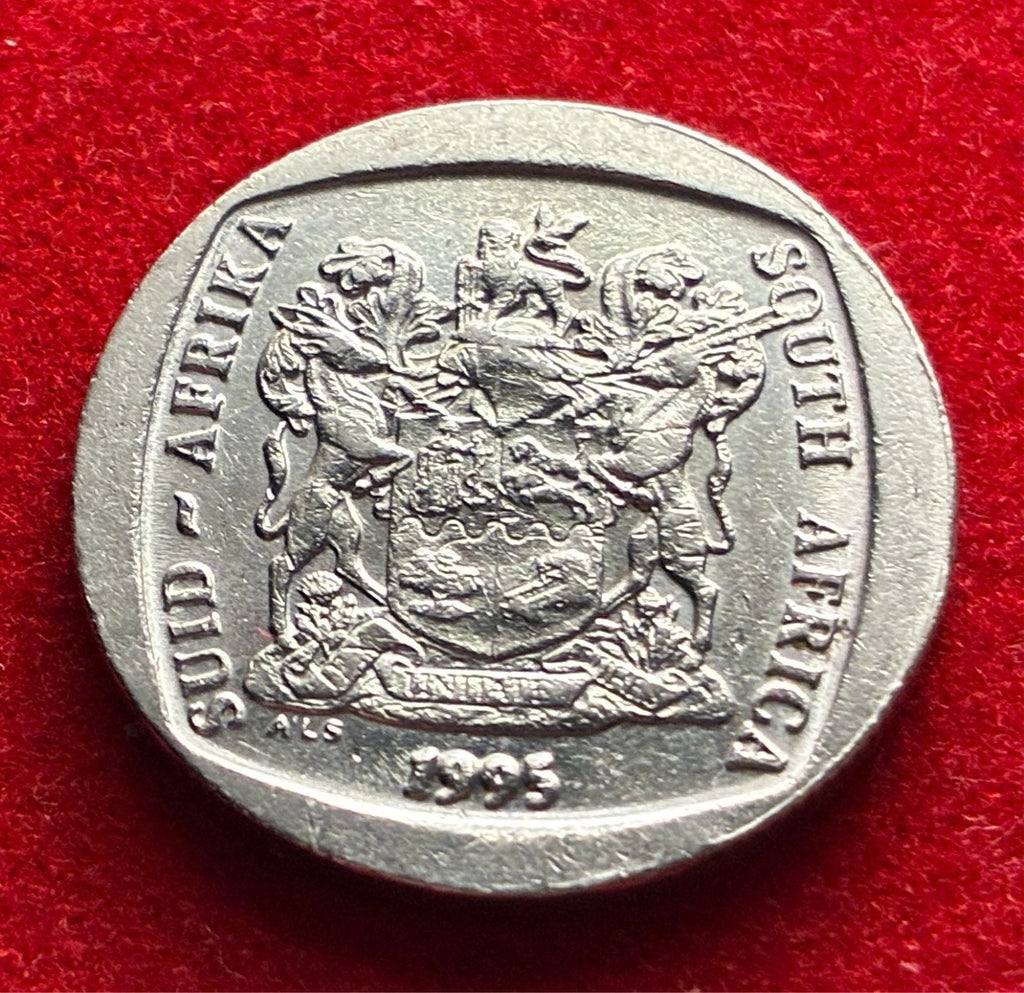 2 Rand 1995 | Südafrika | Großer Kudu | Antilope | Vernickeltes Kupfer Münze | schön