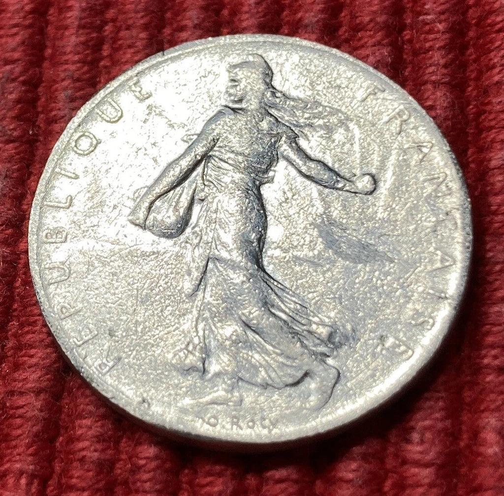 1 Franc 1960 | Frankreich | Olivenzweig | Semeuse | Münze aus Nickel