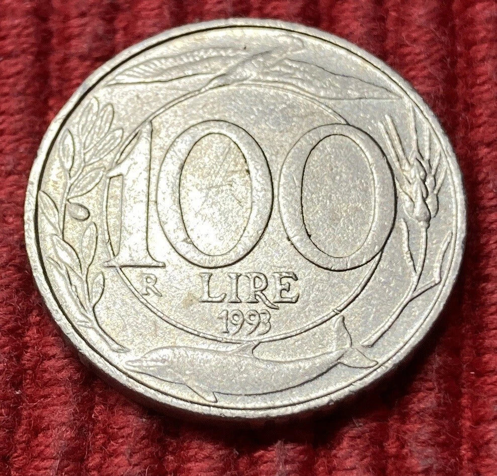 100 Lire 1993 | Italien | Italia turrita mit Mauerkrone | Münze aus Kupfer-Nickel | schön