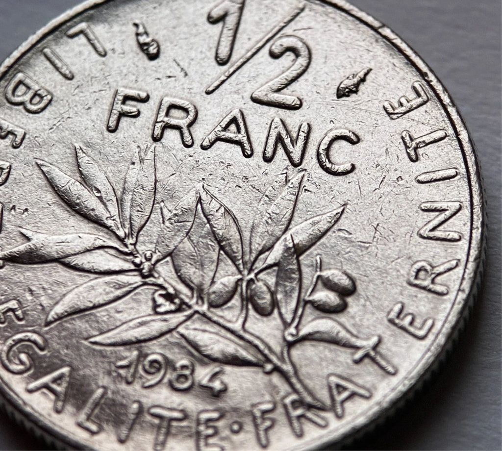 1/2 Franc 1984 | Frankreich | La Semeuse | Nickel-Münze | sehr schön