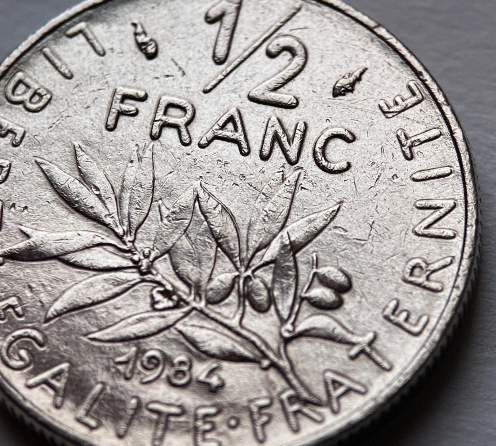 1/2 Franc 1984 | Frankreich | La Semeuse | Nickel-Münze | sehr schön