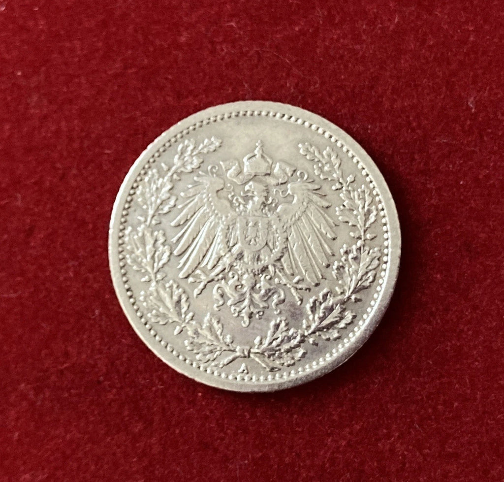 1/2 Mark 1909 A | Deutsches Reich | 900er Silbermünze | Historische Münze | vorzüglich