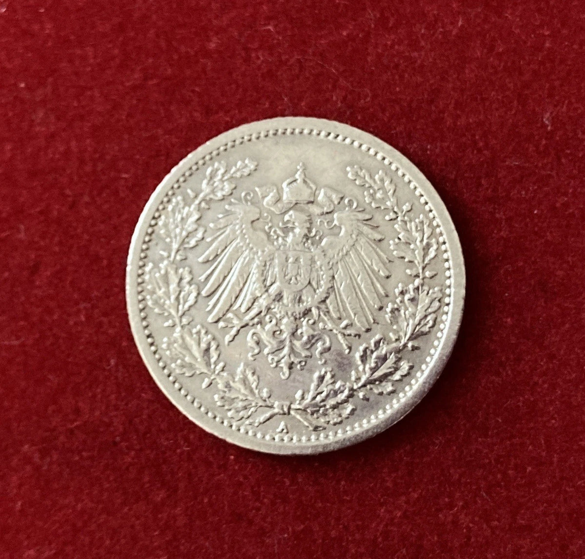 1/2 Mark 1909 A | Deutsches Reich | 900er Silbermünze | Historische Münze | vorzüglich