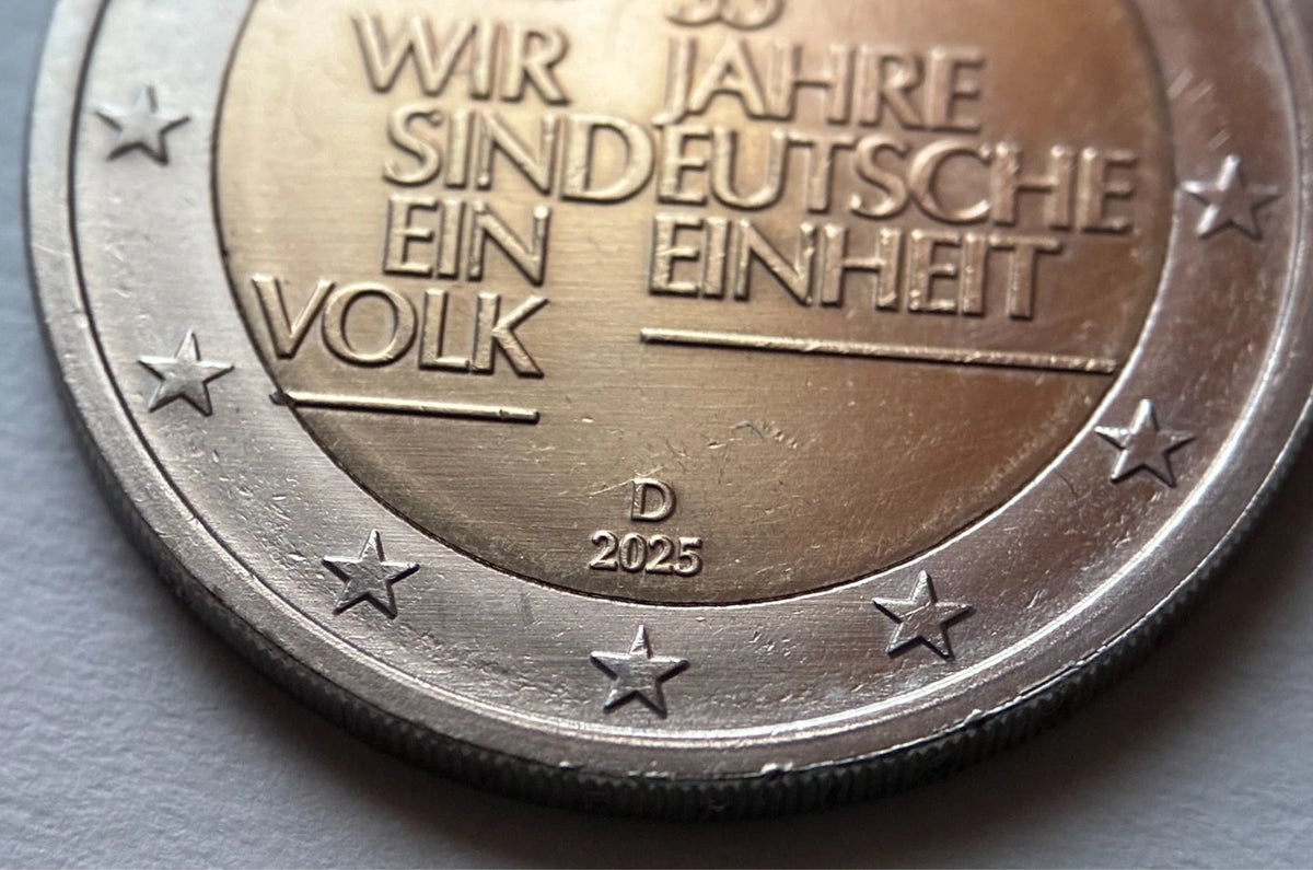 2 Euro 2025 A | Deutschland | 35 Jahre Deutsche Einheit | Bi-Metall Münze