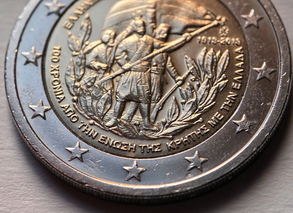 2 Euro 2013 Griechenland | 100 Jahre Vereinigung mit Kreta | Bi-Metall Münze