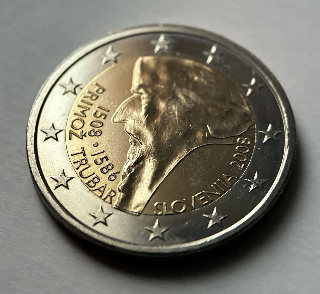 2 Euro 2008 | Slowenien | 500. Geburtstag Primož Trubar | Bi-Metall Münze