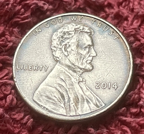 1 Cent 2014 USA | Lincoln Cent | Union Shield | Verkupfertes Zink | Sammlermünze