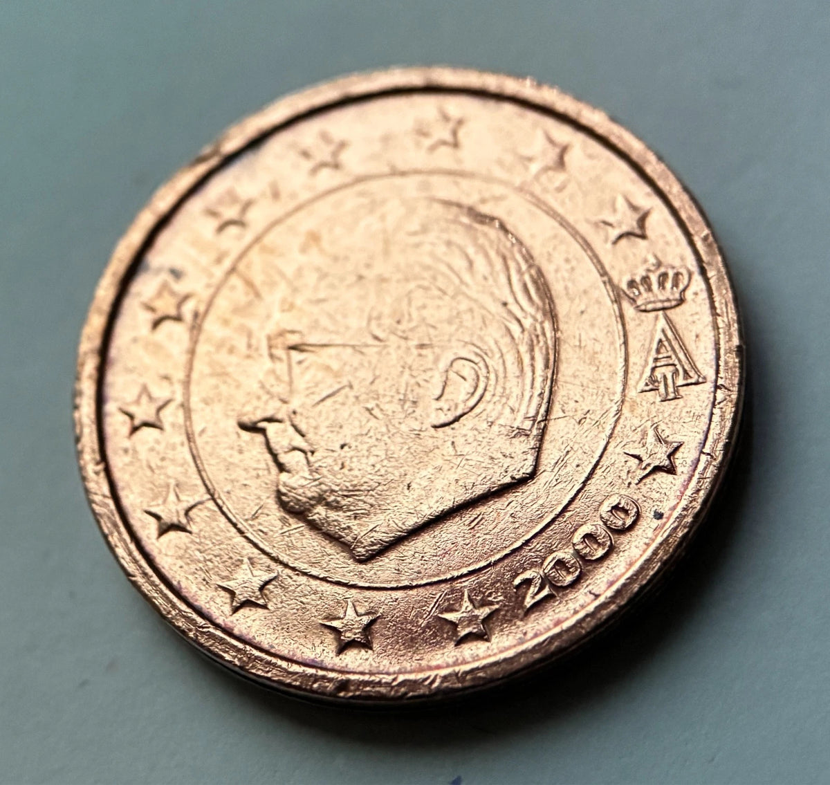 2 Cent 2000 | Belgien | König Albert II. | Münze aus verkupfertem Stahl