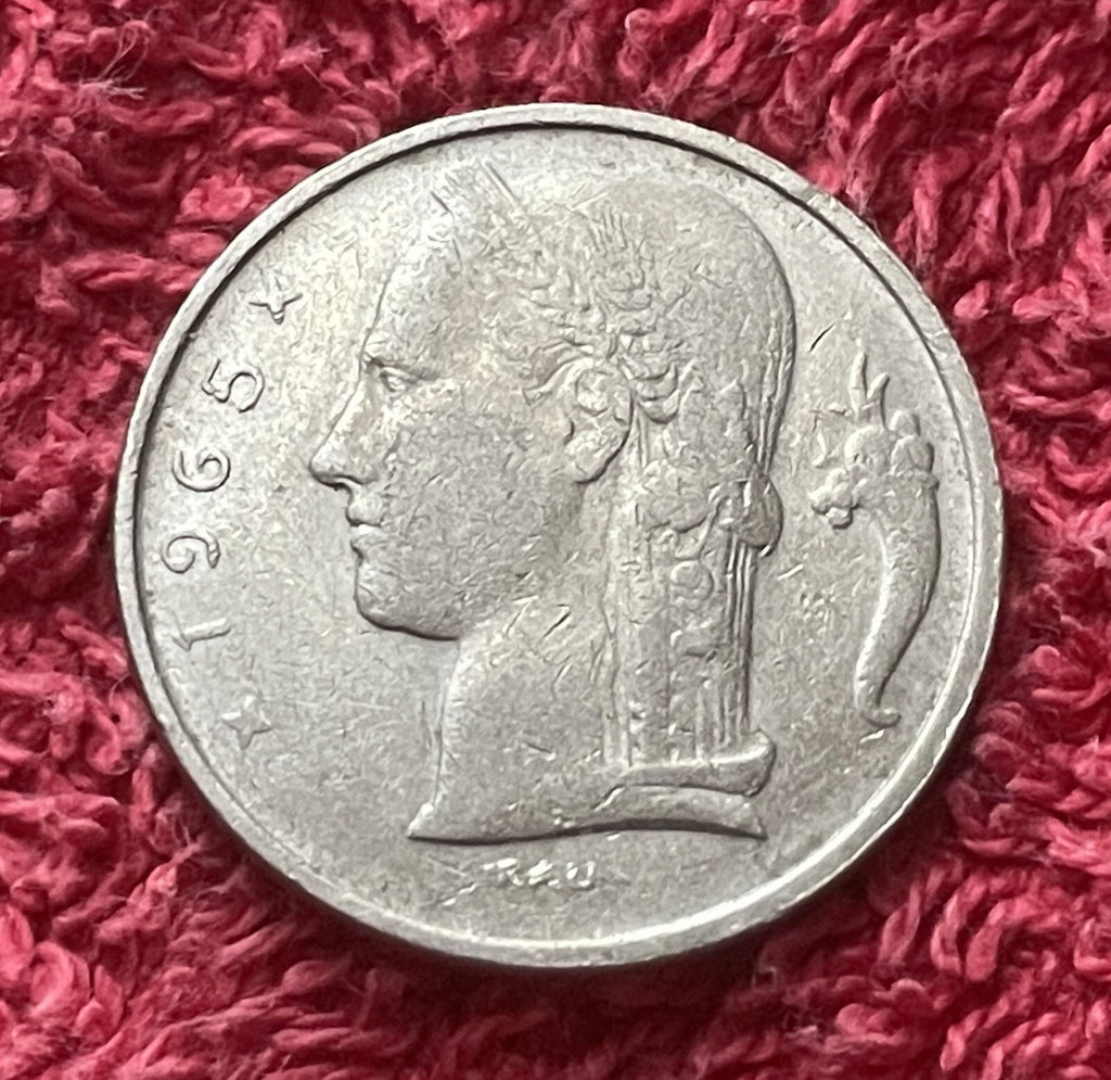 5 Franken 1965 | Belgien | König Baudouin I. | „Belgique“ | Kupfer-Nickel Münze | schön