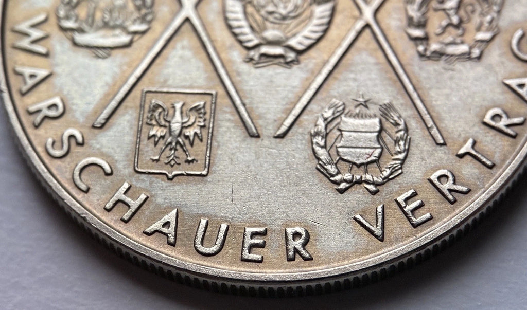 10 Mark 1975 A | Deutsche Demokratische Republik (DDR) | 20 Jahre Warschauer Vertrag | Kupfer-Zink-Nickel | Gedenkmünze | sehr schön