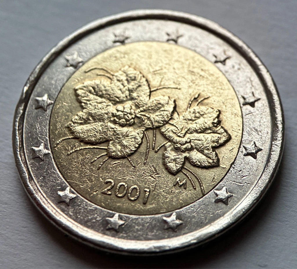 2 Euro 2001 | Finnland | Moltebeere | SUOMI FINLAND | Bi-Metall Münze | gut