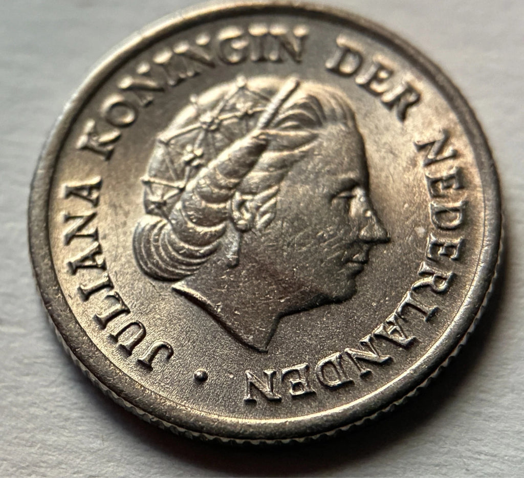 10 Cent 1958 | Niederlande | Königin Juliana | Nickel Münze