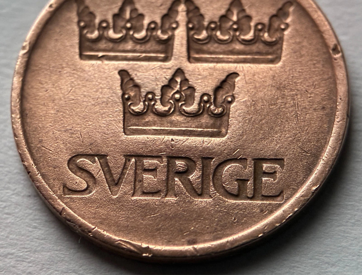 5 Öre 1973 | Schweden | Gustaf VI. Adolf | Bronze | Skandinavische Münze | schön