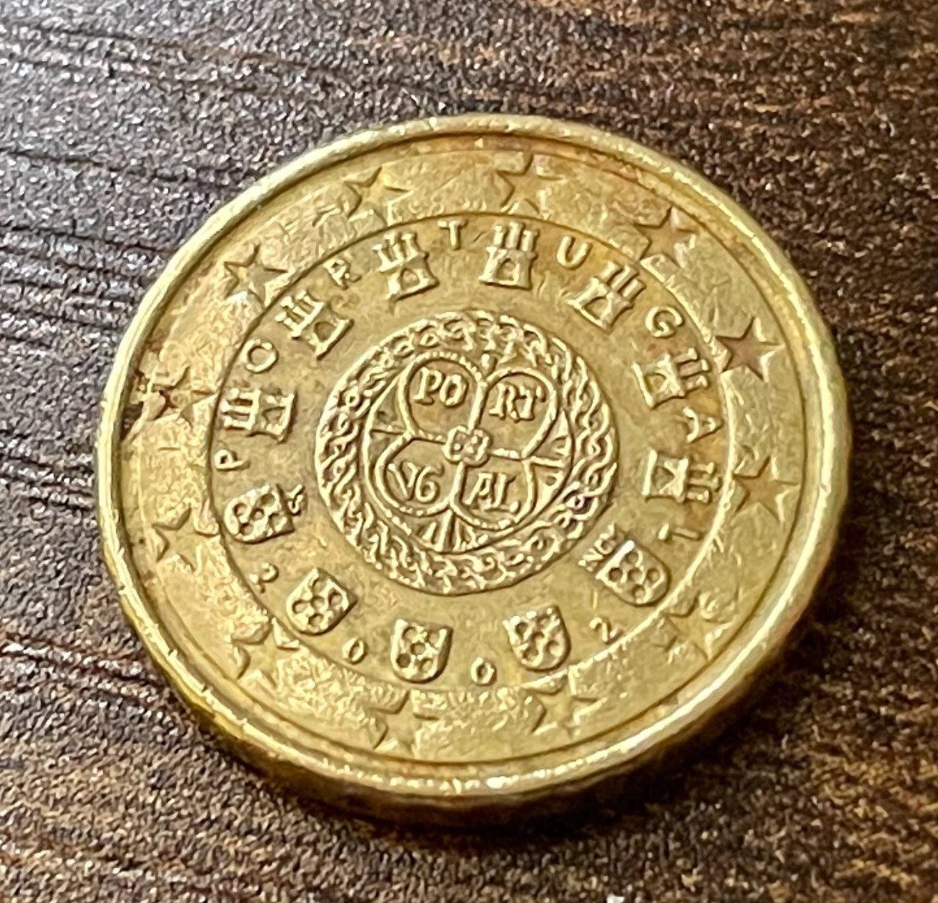 10 Cent 2002 | Portugal | sieben Burgen & fünf Wappen | Nordisches Gold Münze