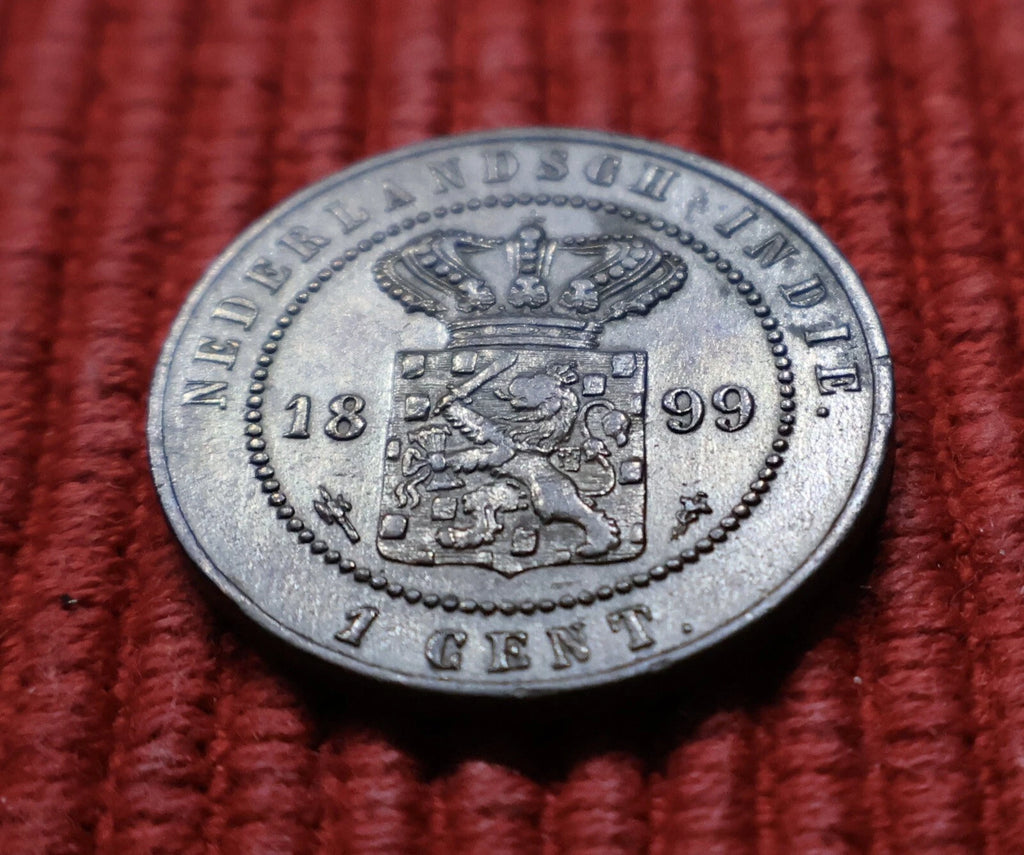 1 Cent 1899 | Niederlande / Niederländisch-Indien | Münze aus Kupfer | Vorzüglicher Zustand