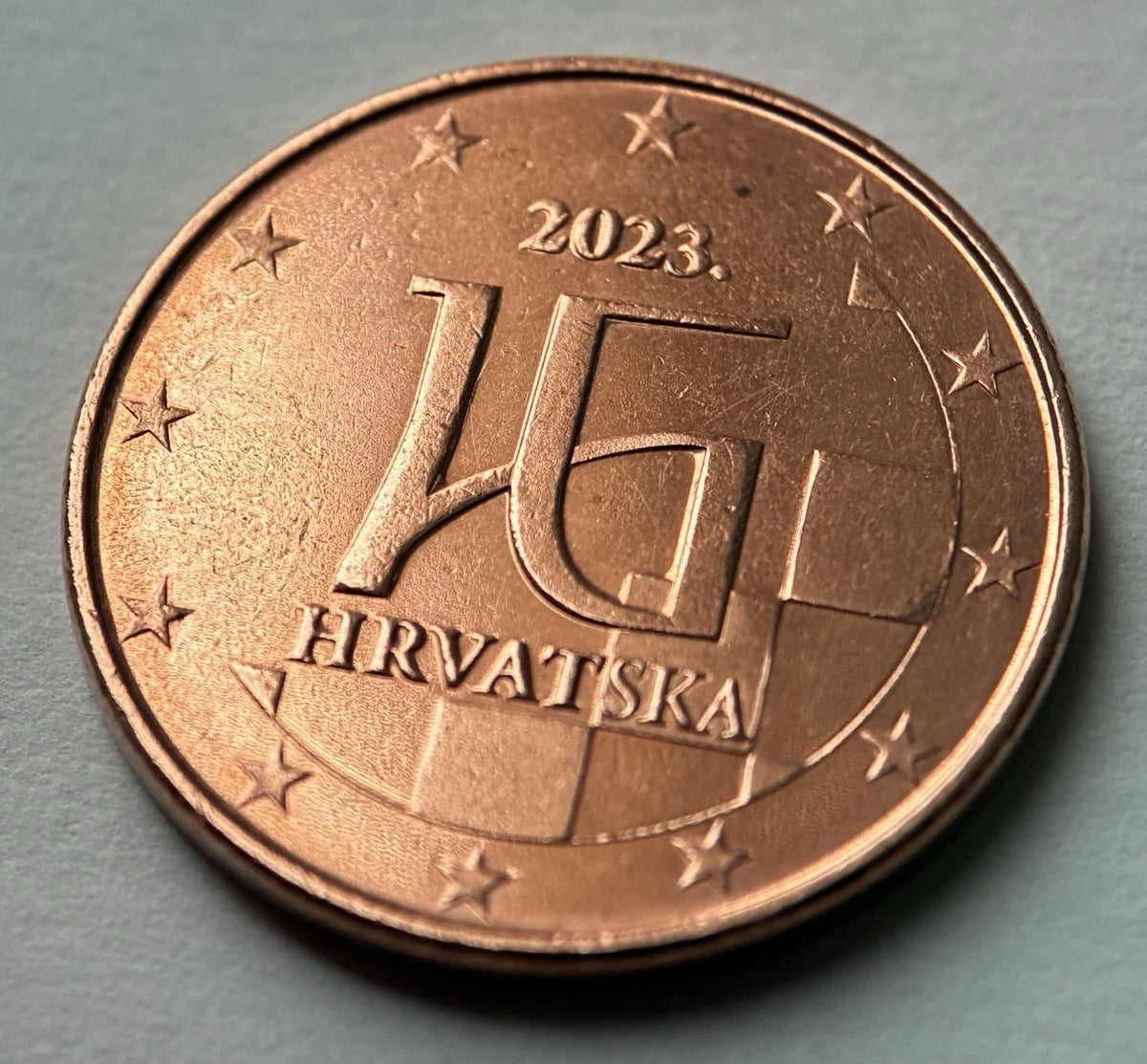 5 Cent 2023 | Kroatien | HRVATSKA | Münze aus Verkupfertem Stahl | sehr schön