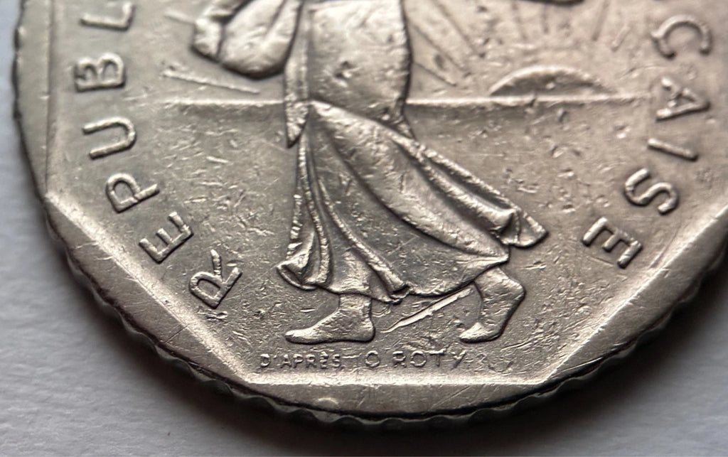 2 Francs 1979 | Frankreich | Säerin 'Semeuse' im Sonnenaufgang | Nickel Münze | schön