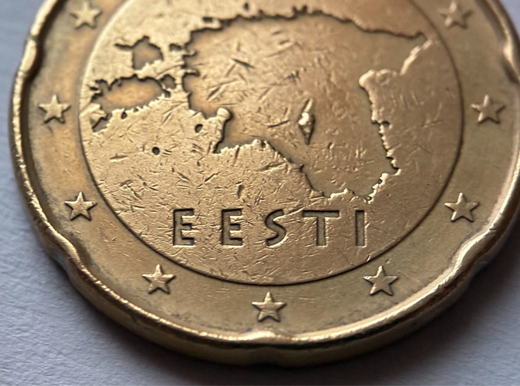 20 Cent 2011 | Estland | Landkarte EESTI | Nordisches Gold Münze | schön